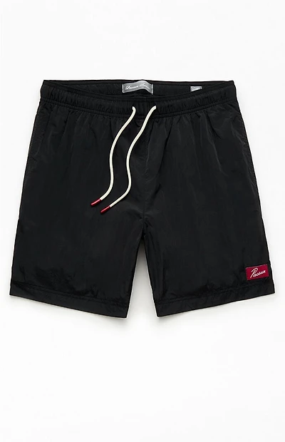 Pacsun Black Salt Solid 6" Volley Swim Trunks
