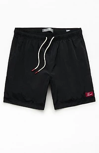 Pacsun Black Salt Solid 6" Volley Swim Trunks