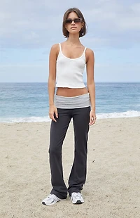 John Galt White Beyonca Cropped Tank Top
