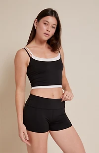 PAC 1980 WHISPER Active Low Rise Fold-Over Micro Biker Shorts