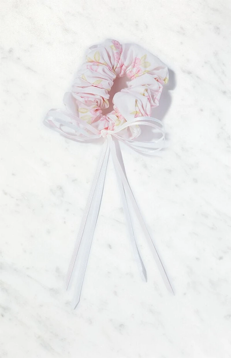 Pacsun Floral Bow Hair Scrunchie