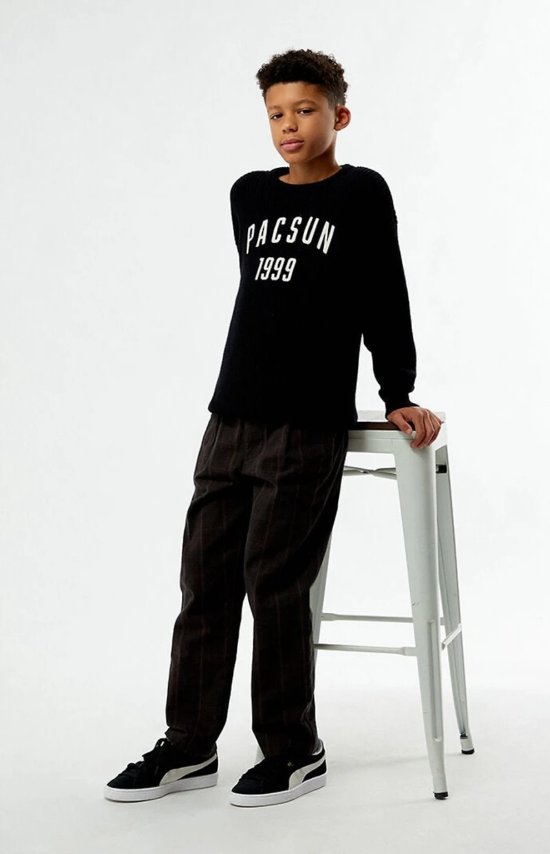 Pacsun Kids Plaid Baggy Trousers