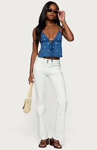 Edikted Mattea Low Rise Flared Jeans