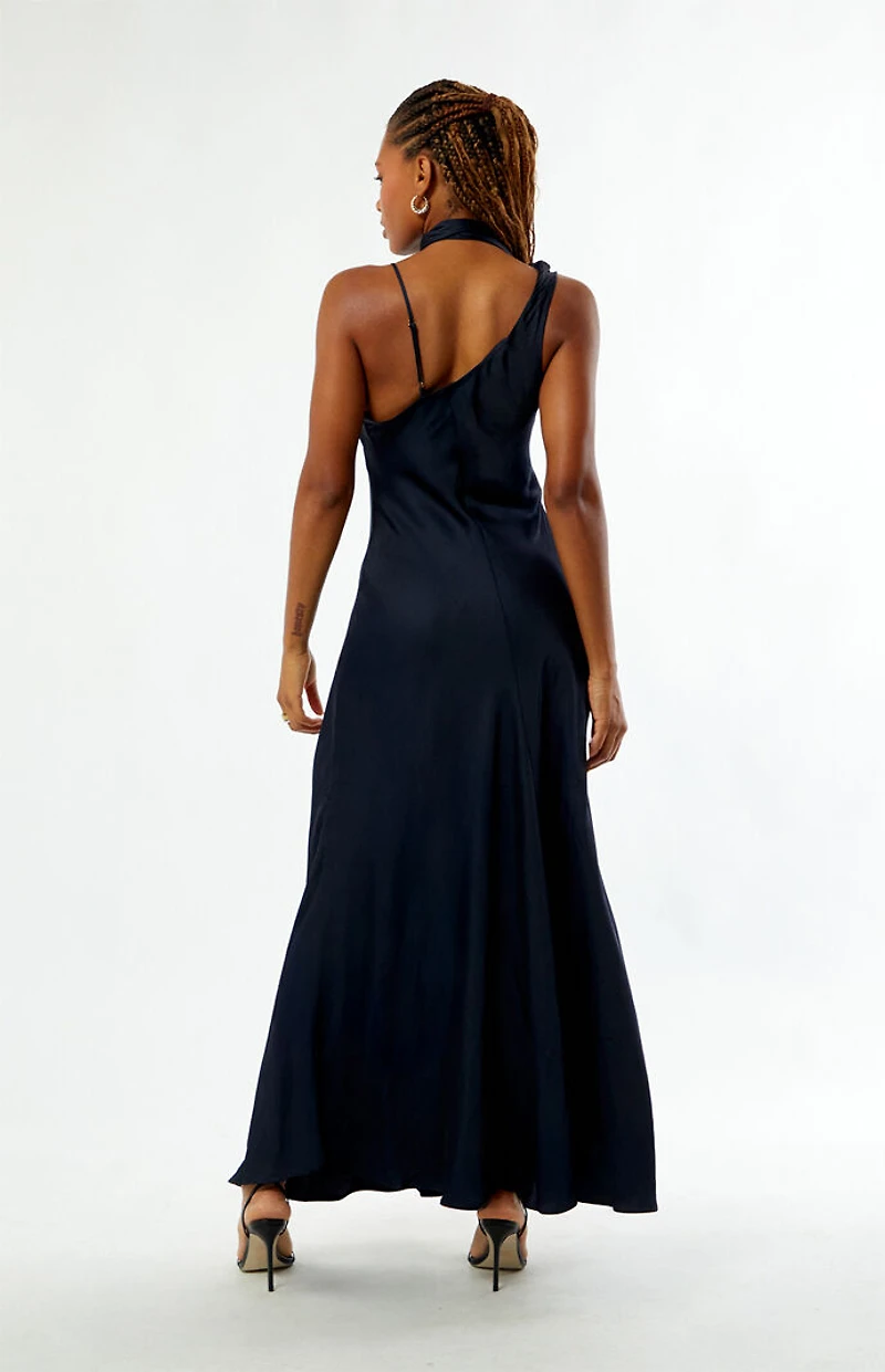 WEWOREWHAT Wrap Neck Maxi Slip Dress