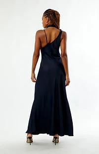 WEWOREWHAT Wrap Neck Maxi Slip Dress