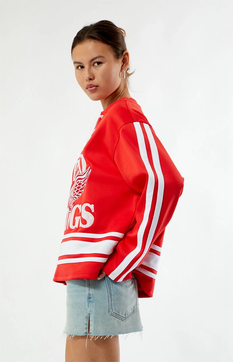 WILD COLLECTIVE x NHL Detroit Red Wings Long Sleeve Hockey Jersey