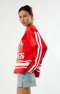 WILD COLLECTIVE x NHL Detroit Red Wings Long Sleeve Hockey Jersey
