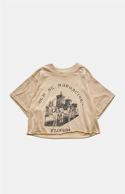 PS VINTAGE '90s St Augustine FL Cropped Graphic T-Shirt