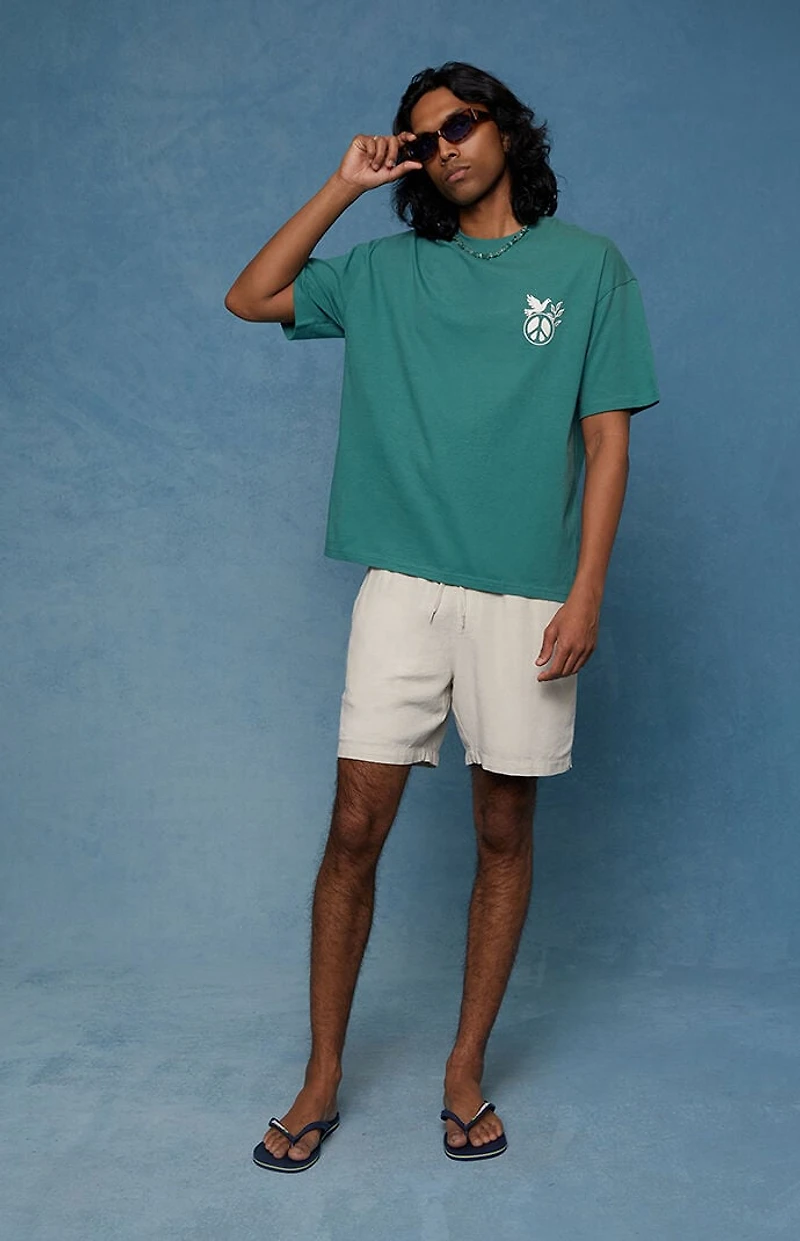 Pacsun Cream Linen Shorts