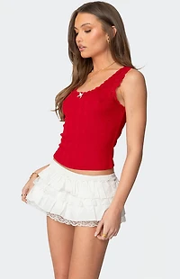 Edikted Hattie Pointelle Tank Top