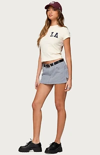 Edikted Liliane Striped Mini Skort