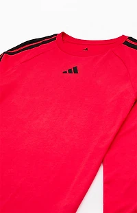 adidas Kids Red Crew Neck Sweatshirt