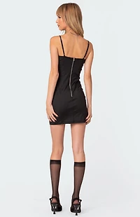 Edikted Nancy Bow Ribbon Mini Dress