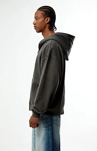 Pacsun Black Vintage Washed Full Zip Hoodie
