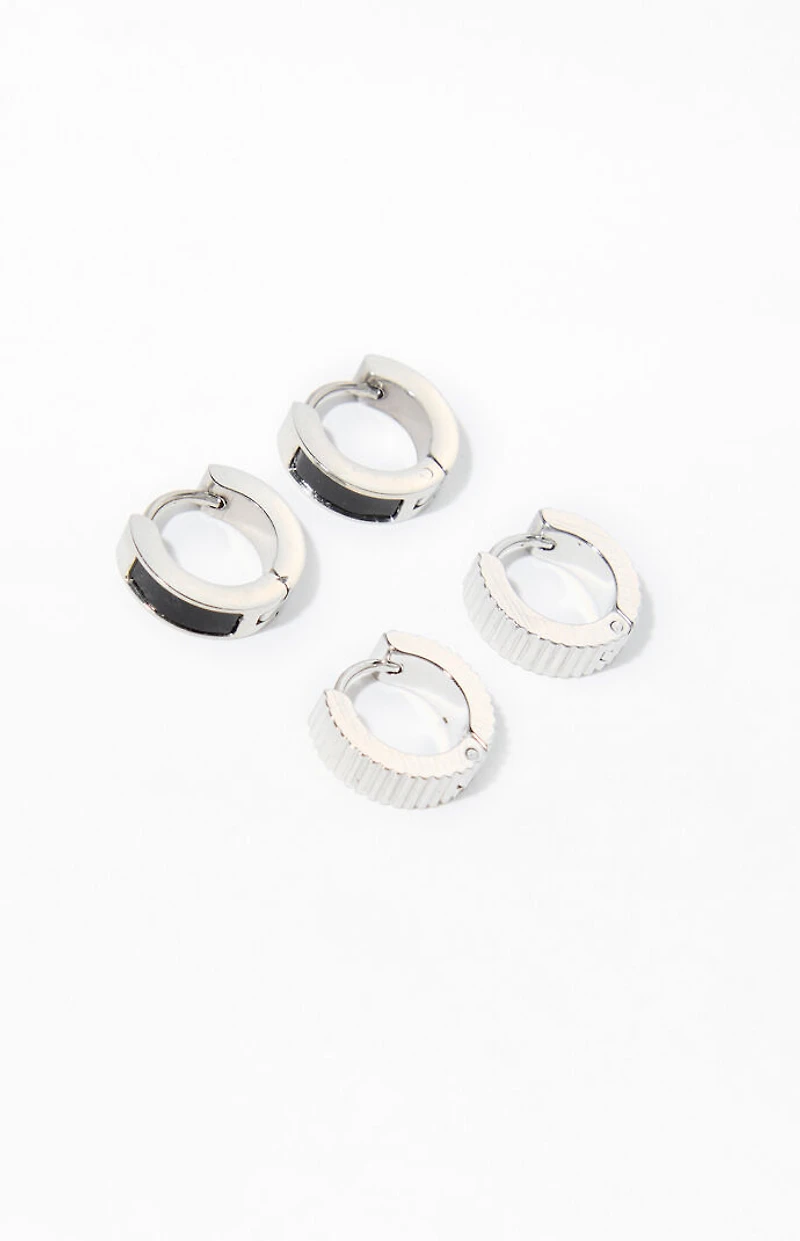 Pacsun 2 Pack Silver Hoop Earrings