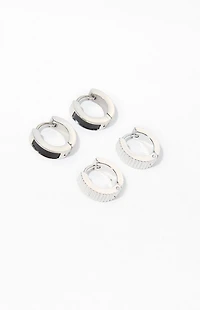 Pacsun 2 Pack Silver Hoop Earrings