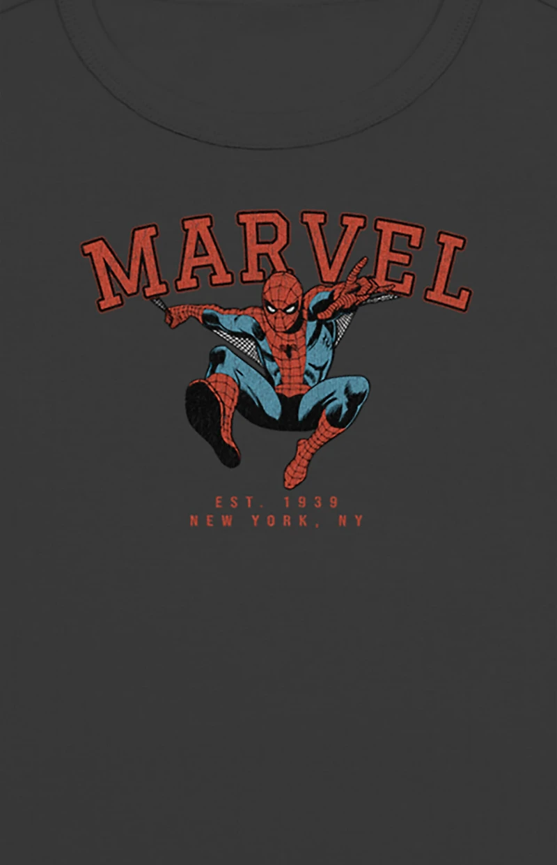 Marvel Spider-Man Collegiate Cropped T-Shirt