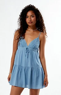 Your Favorite Eyelet Babydoll Mini Dress