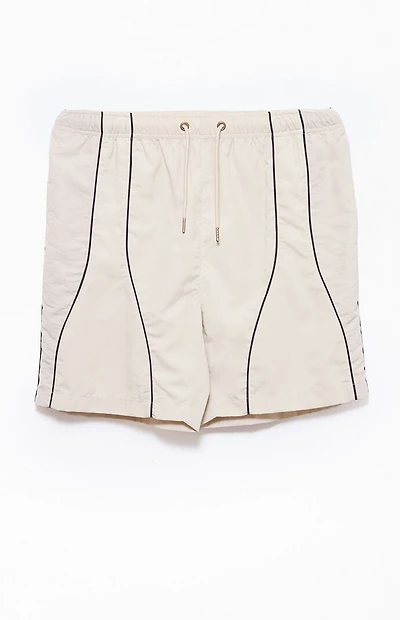 Pacsun Cream Piping Track Shorts