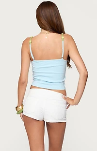 Edikted Dima Crochet Trim Tank Top