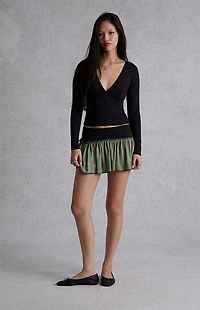 Modern Renewal Tiered Fold-Over Mini Skirt