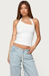 Edikted Kylan Asymmetric Halter Top