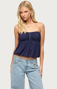 Edikted Yury Strapless Bubble Top