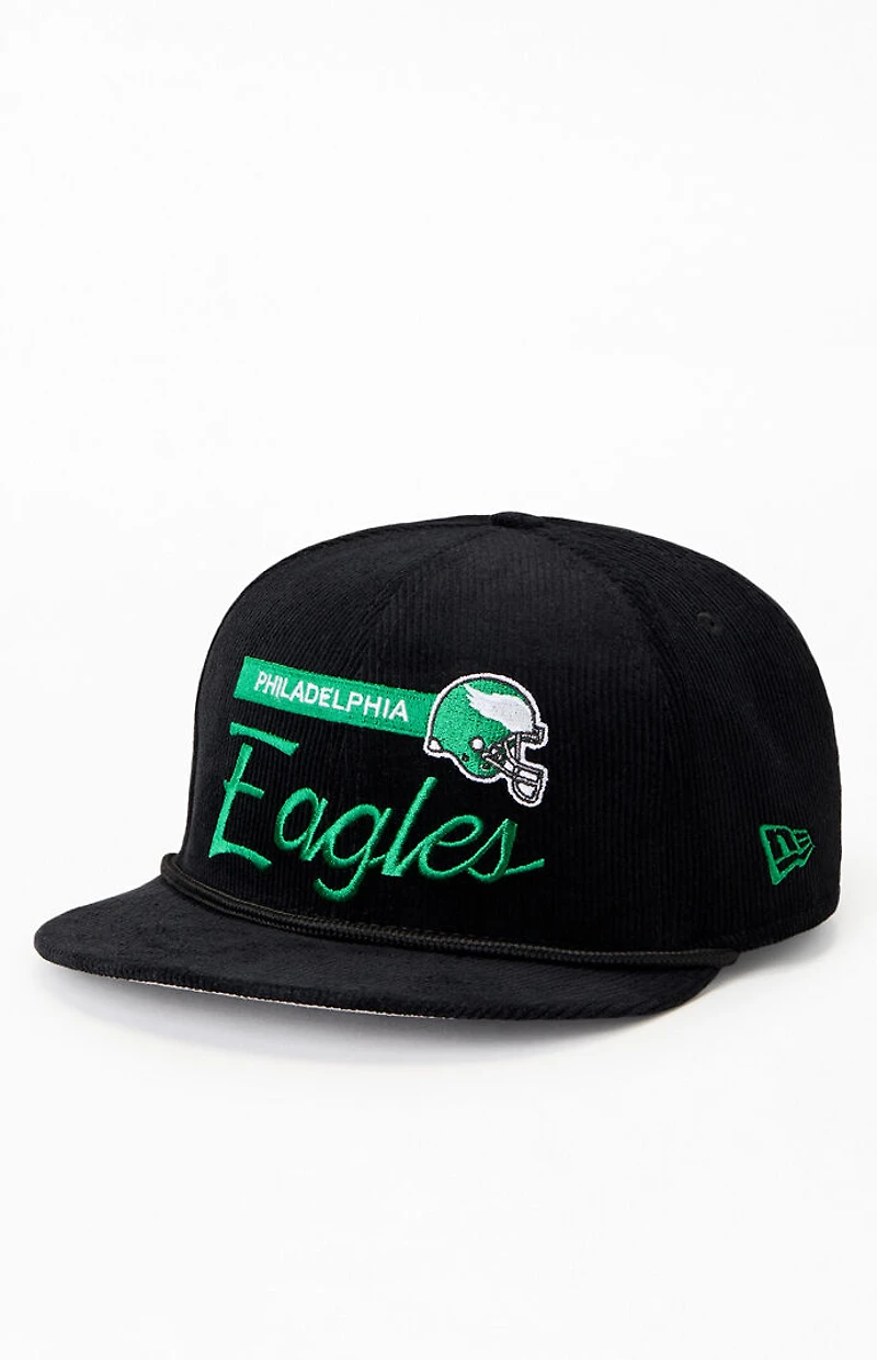 New Era Philadelphia Eagles 9FIFTY Corduroy Rope Trim Snapback Hat
