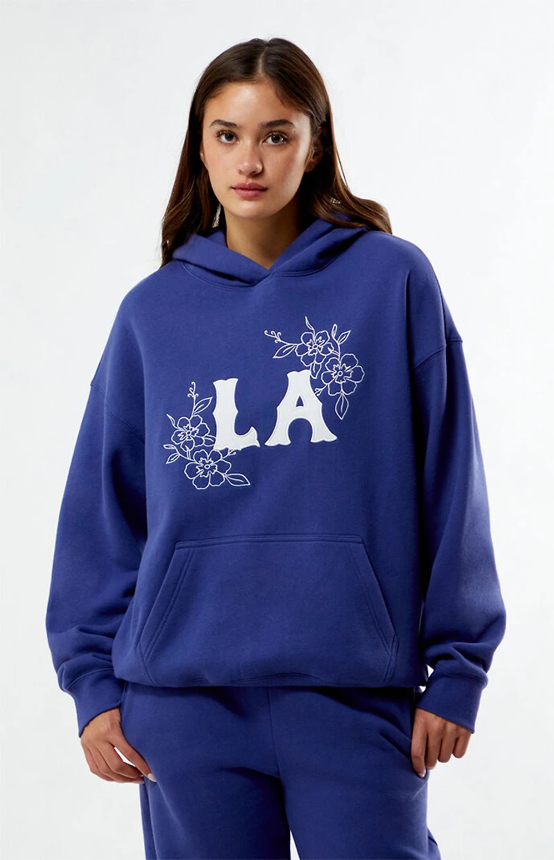 Your Favorite LA Chainstitched Floral Oversized Hoodie