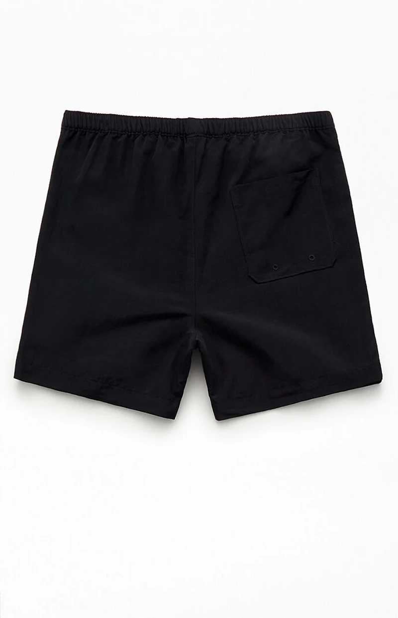 Pacsun Baggy Black 4.5" Swim Trunks