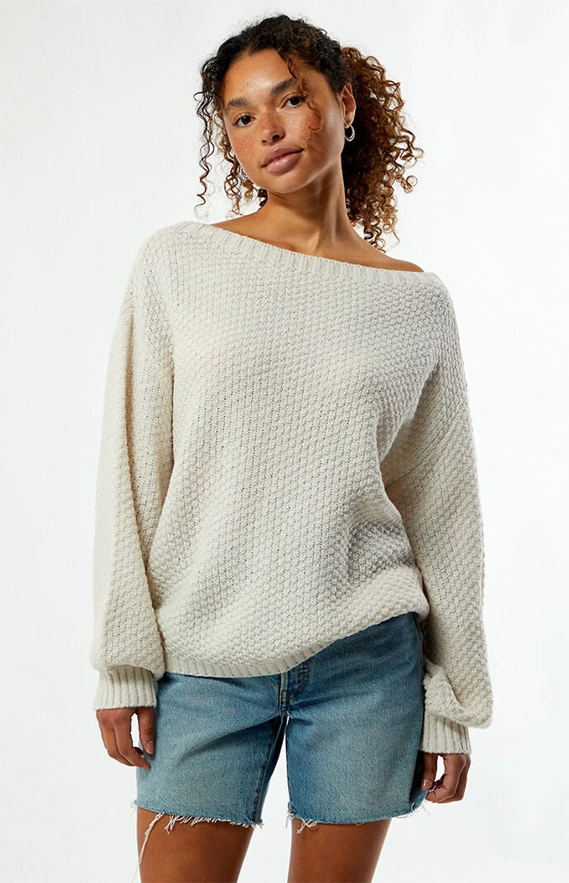 Your Favorite Wren Off-The-Shoulder Sweater