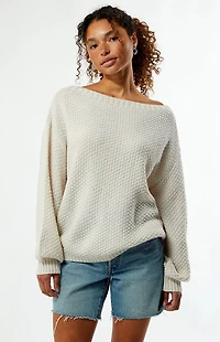 Your Favorite Wren Off-The-Shoulder Sweater