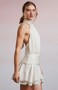 Third Charm Mira Tie Back Mini Dress