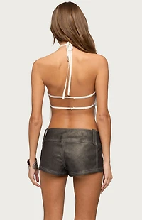 Edikted Amit Tiered Chiffon Backless Top