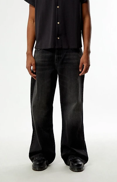 Pacsun Bennett Baggy Flare Jeans Faded Black