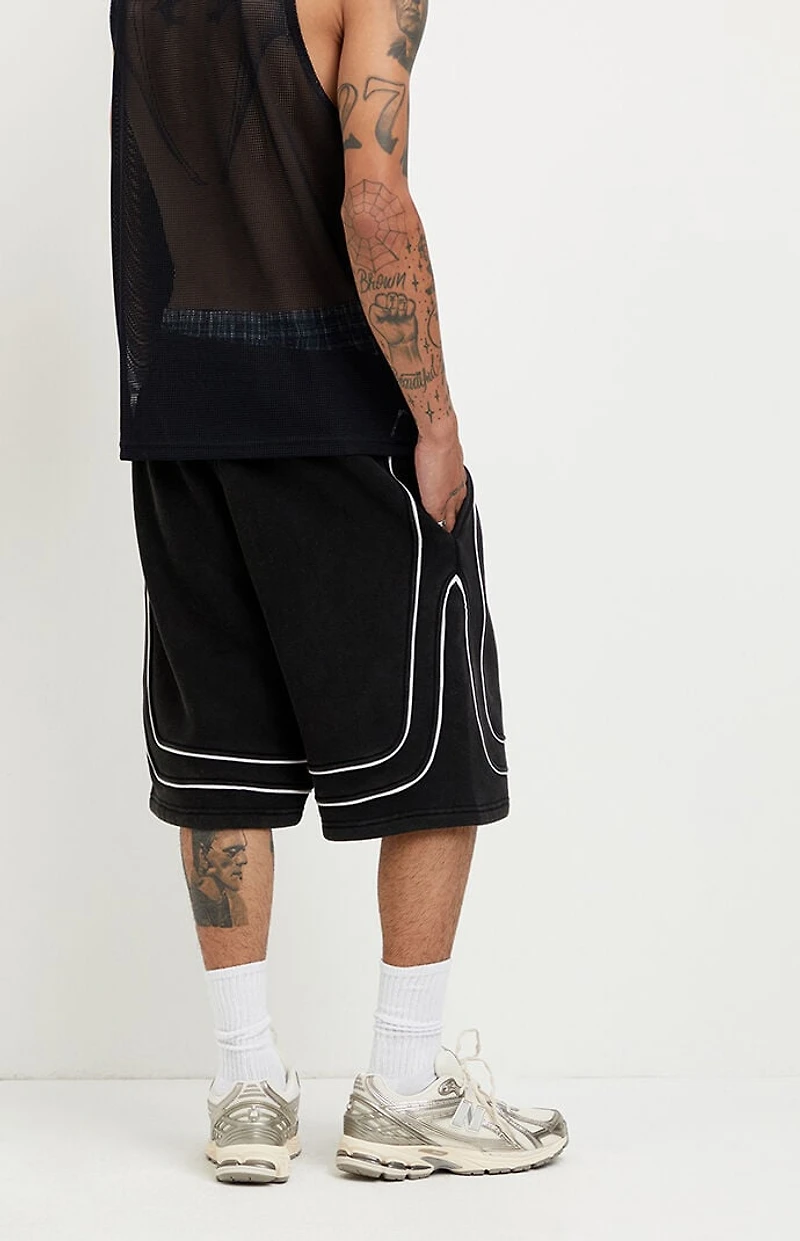 Pacsun Piping Fleece Baggy Sweat Shorts