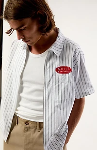 Motel Margarita Descanso Striped Zip Up Shirt