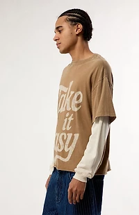Pacsun Take It Easy 2fer Long Sleeve Layered T-Shirt