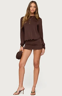 Edikted Guilia Backless Long Sleeve Romper