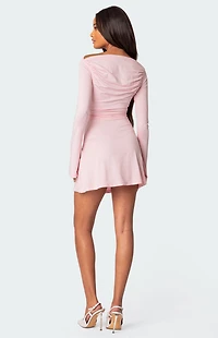 Edikted Leena Gathered Mini Dress