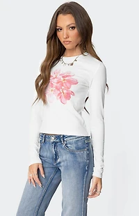 Edikted Blossom Long Sleeve T-Shirt