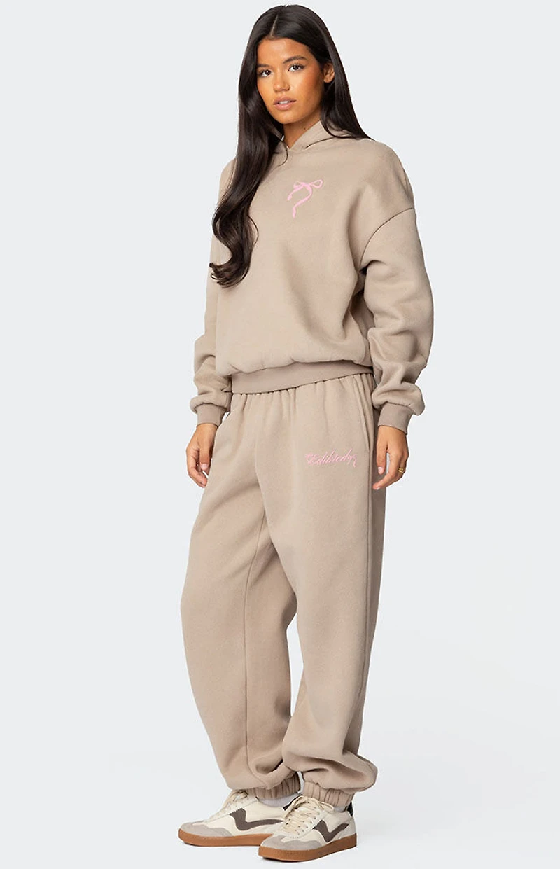 Edikted Sasha Bow Detail Sweatpants