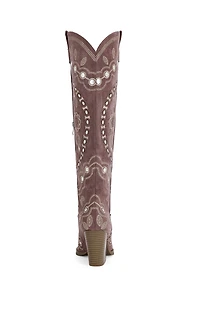AZALEA WANG Women's Aamina Pink Western Boots