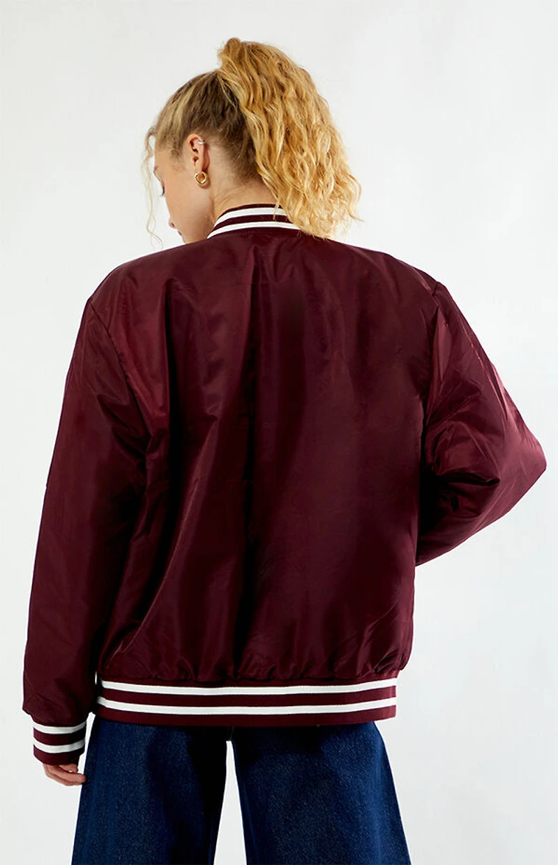 HYPE & VICE Harvard Crimson A-Game Varsity Bomber Jacket