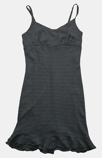 PS VINTAGE 2000s Polka Dot Midi V-Neck Dress