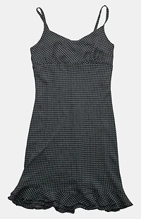 PS VINTAGE 2000s Polka Dot Midi V-Neck Dress