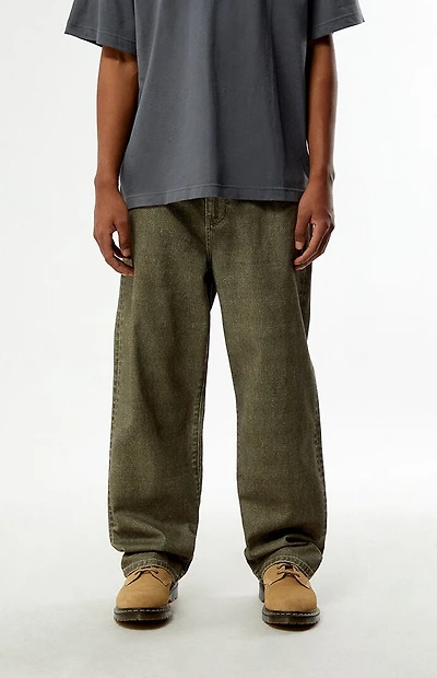Pacsun  Blake Extreme Baggy Jeans Herringbone Gray