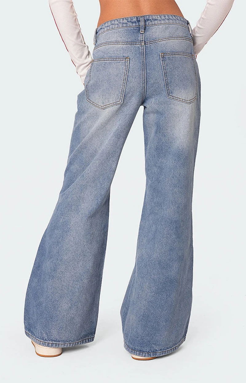 Edikted Low Rise Wide Leg Jeans