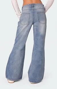 Edikted Low Rise Wide Leg Jeans