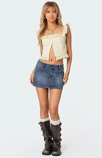 Edikted Square Neck Ruffled Corset